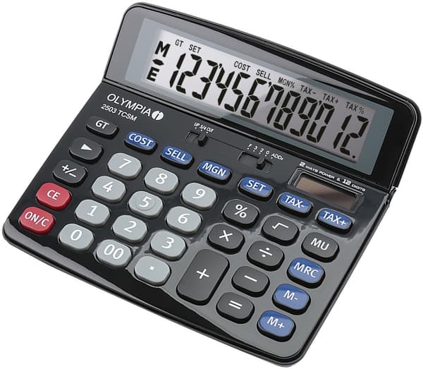 Olympia stasjonær kalkulator 2503 TCSM