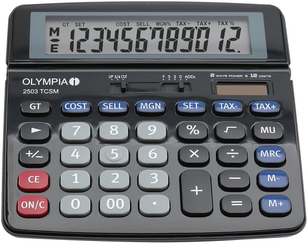 Olympia stasjonær kalkulator 2503 TCSM
