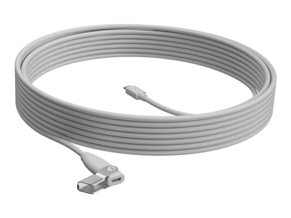 Logitech Rally Mic Pod Extension Cable - Mikrofonforlengelseskabel - 10 m - plenum - for Rally Mic Pod; Rally Bar, Bar Mini, Plus; Room Solution Larg
