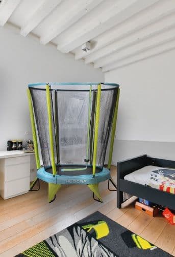 Hudora Safety trädgårdsrampolin med internt nät 4.5 FT 140 cm