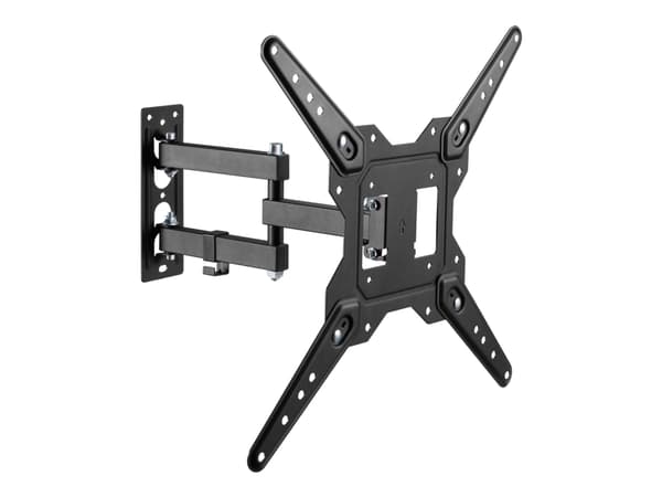 Vision VFM-WA4X4/3 - Monteringssett (veggarm) - dobbeltleddelt - for LCD-skjerm - kaldvalset stål - svart - skjermstørrelse: 37"-60"