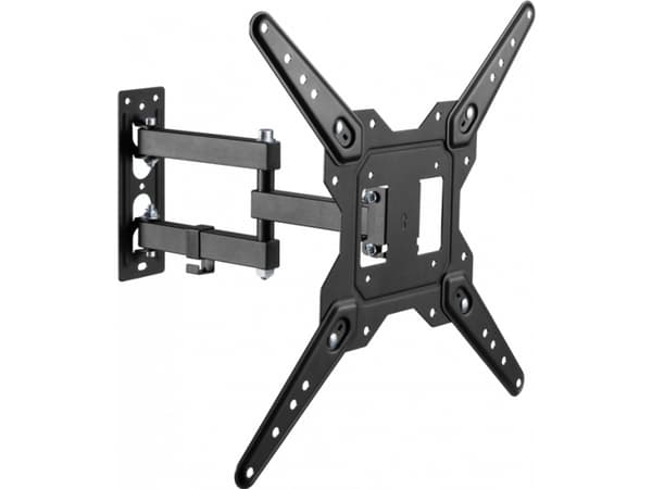 Vision VFM-WA4X4/3 - Monteringssett (veggarm) - dobbeltleddelt - for LCD-skjerm - kaldvalset stål - svart - skjermstørrelse: 37"-60"