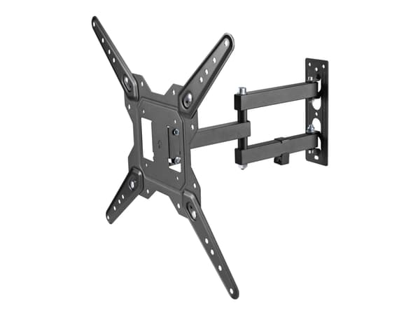 Vision VFM-WA4X4/3 - Monteringssett (veggarm) - dobbeltleddelt - for LCD-skjerm - kaldvalset stål - svart - skjermstørrelse: 37"-60" Sort