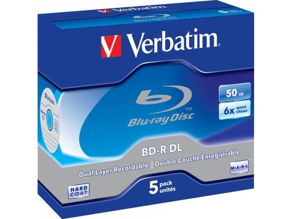 Verbatim - 5 x BD-R DL - 50 GB 6x - CD-fodral