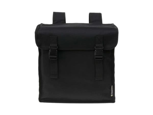 Basil MARA dubbel cityväska XXL 47L, remfäste, vattentät polyester, svart (BAS-17395)