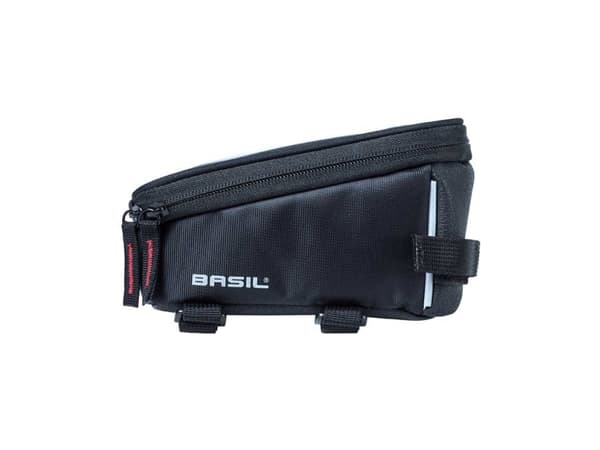 Basil Sport Design, Ramme, Sykkelveske, Polyester, Svart, Rød, 1 l, 2,5 kg