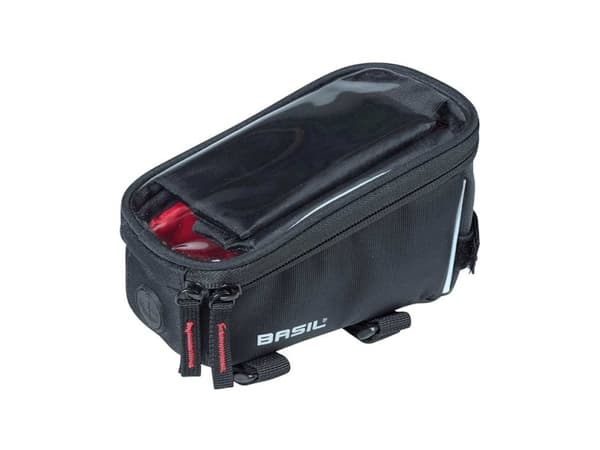 Basil Sport Design, Ramme, Sykkelveske, Polyester, Svart, Rød, 1 l, 2,5 kg