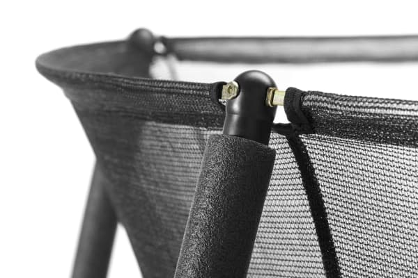 Salta Comfort, Trampoline over bakken, Rund, 120 kg, 5 år, Safety net, Sort