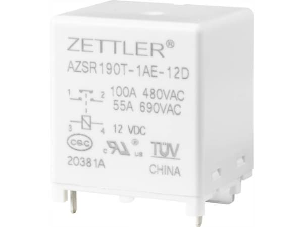 Zettler Electronics AZSR190T-1AE-12D Powerrelæ 12 V/DC 100 A 1 x sluttekontakt 1 stk