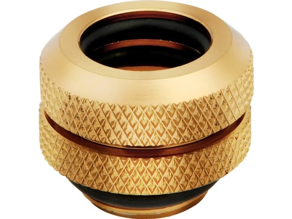 CORSAIR Hydro X Series XF Hardline 12mm OD Fitting - Armatur for væskekjølesystem - gull (en pakke 4)