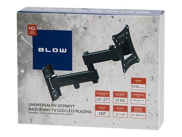 Blow - Brakett - for LCD-TV - stål - skjermstørrelse: 10"-27" - monteringsgrensesnitt: inntil 100 x 100 mm - veggmonterbar