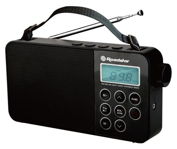 Roadstar TRA-2340PSW, Henkilökohtainen, AM, FM, PLL, SW, LCD, Sininen, 3,5 mm, Musta