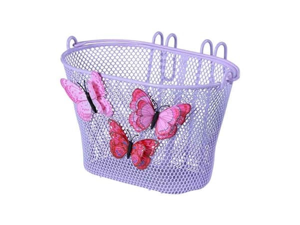 Basil Jasmin Butterfly, Front, Sykkelkurv, Stål, Lilac, 5 kg, 280 mm