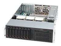 Supermicro SC835 TQC-R802B - Rackmonterbar - 3U - utvidet ATX (E-ATX) - SATA/SAS - hot-swap 800 watt - svart Grå
