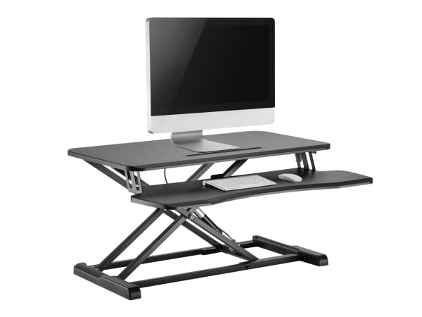 Equip Ergonomic Sit/Stand Riser, Black, 15 kg, Desk, MDF, Plastic, Stainless steel, Rectangular shape