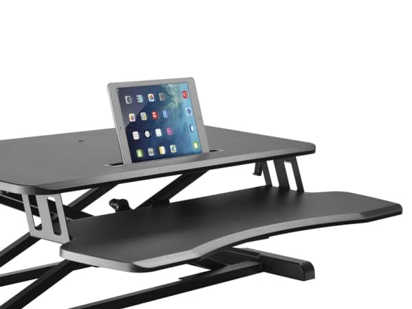 Equip Ergonomic Sit/Stand Riser, Black, 15 kg, Desk, MDF, Plastic, Stainless steel, Rectangular shape