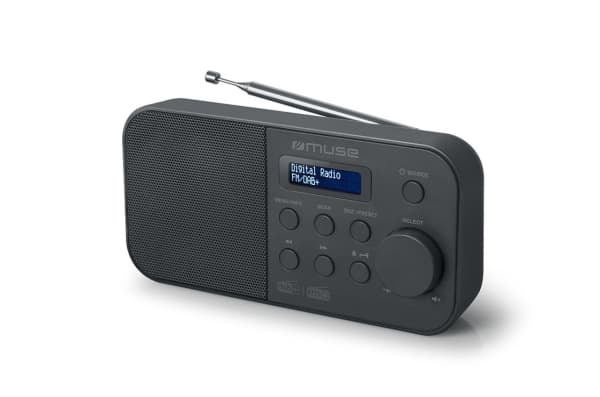 Muse M-109 DB, Kannettava, DAB+, FM, PLL, 87,5 - 108 MHz, 174.928 - 239.2 MHz, Automaattinen skannaus, Automaattinen säilytys, LCD