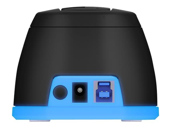 ICY BOX IB-1124L-C3 - HDD-dokkestasjon - brønner: 1 - 2,5" / 3,5" delt - SATA 6Gb/s - USB 3.0 - svart