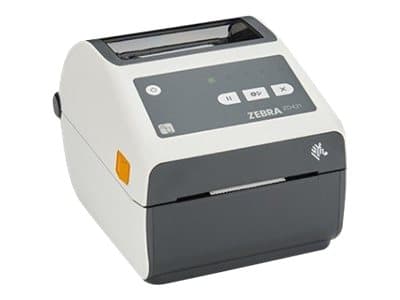 Zebra ZD421t-HC - Etikettskriver - termotransfer - Rull (11,2 cm) - 300 dpi - inntil 102 mm/sek - USB 2.0, USB-vert, Wi-Fi(ac), Bluetooth 4.1 - hvit Grå, Hvit