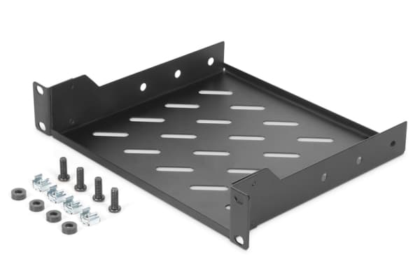 Digitus DN-10-TRAY-2-B, Kehikon hylly, Musta, Terästä, 25 kg, 1U, Turkki