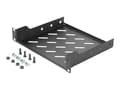 Pikkukuva 1 / 5: Digitus DN-10-TRAY-2-B, Kehikon hylly, Musta, Terästä, 25 kg, 1U, Turkki