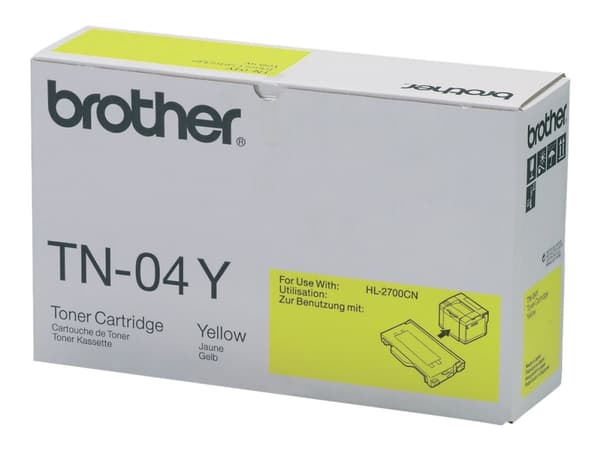 Brother TN04Y Yellow Toner Cartridge tonerpatron 1 stykker Original Gult