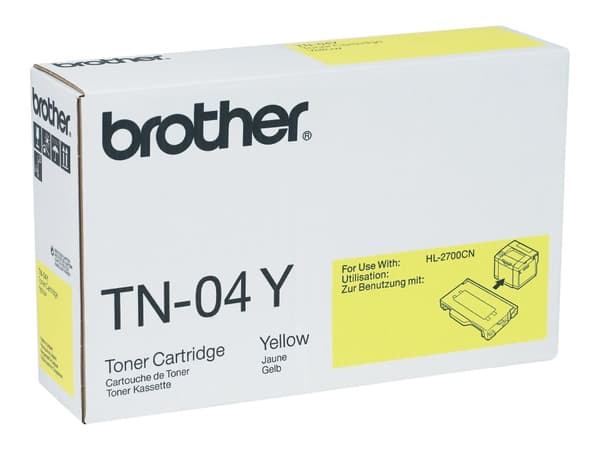 Brother TN04Y Yellow Toner Cartridge tonerpatron 1 stykker Original Gult