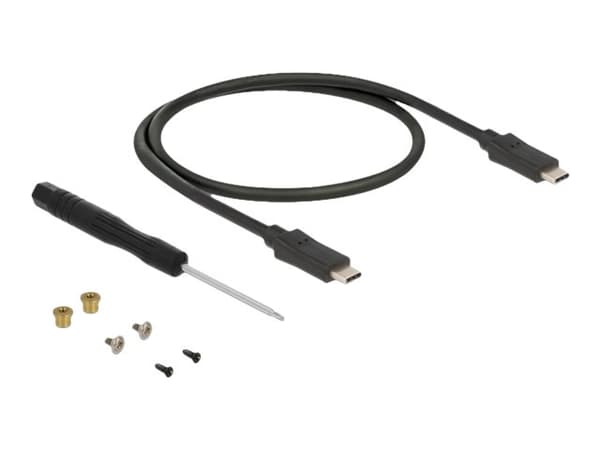 Delock - Lagringspakning - M.2 - M.2 Card / SATA 6Gb/s - USB 3.2 (Gen 2) - sort