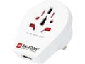 Miniatyrbilde 4 av 4: Skross 1.500268, Type B, Universell, Type B, Type C, Type G (UK), Type I (AU), Type J (CH), Type L (IT), Type N (BR), 100-250 V, 50 - 60 Hz, 15 A