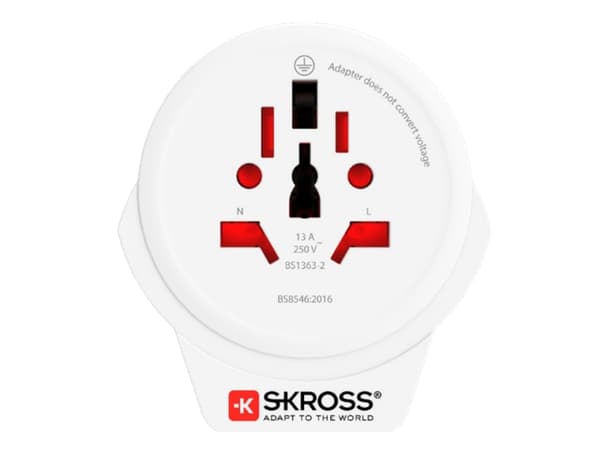 Skross 1.500268, Type B, Universell, Type B, Type C, Type G (UK), Type I (AU), Type J (CH), Type L (IT), Type N (BR), 100-250 V, 50 - 60 Hz, 15 A