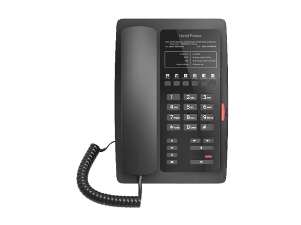 Fanvil H3W - VoIP-telefon med opkalds-ID - SIP, RTCP, RTP, SRTP, SIP v2 over TLS, SIP v2 over UDP, SIP v2 over TCP - 2 linier - sorter