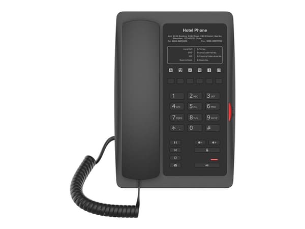 Fanvil H3W - VoIP-telefon med opkalds-ID - SIP, RTCP, RTP, SRTP, SIP v2 over TLS, SIP v2 over UDP, SIP v2 over TCP - 2 linier - sorter Sort