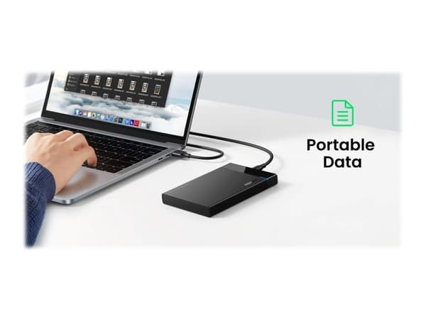 Ugreen US221 - Lagringspakke - 2,5" - SATA 6 Gb/s - USB 3.1 (Gen 2) - svart