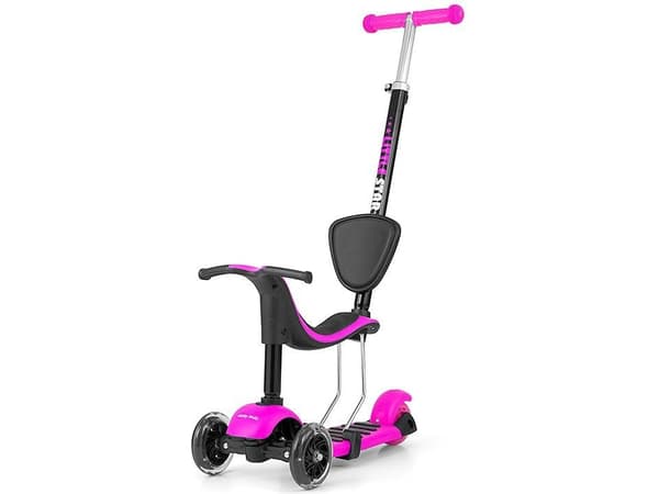 Milly Mally Little Star 3-in-1 askelskootteri, vaaleanpunainen