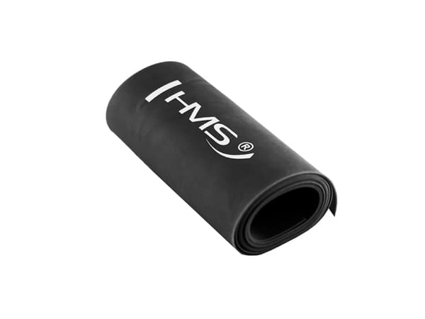 Pilates tape svart 1800x150x1,2 mm HMS TP01 1,2 mm