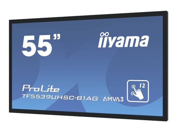 iiyama ProLite TF5539UHSC-B1AG - 55" Diagonal klass LED-bakgrundsbelyst LCD-skärm - interaktiv digital skyltning - med pekskärm (multitouch) - 4K UHD Svart