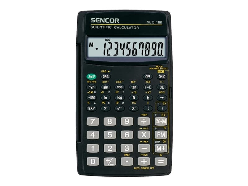 Sencor SEC 180, Ficka, Vetenskapsfunktion, 1 linjer, Batteri, Svart