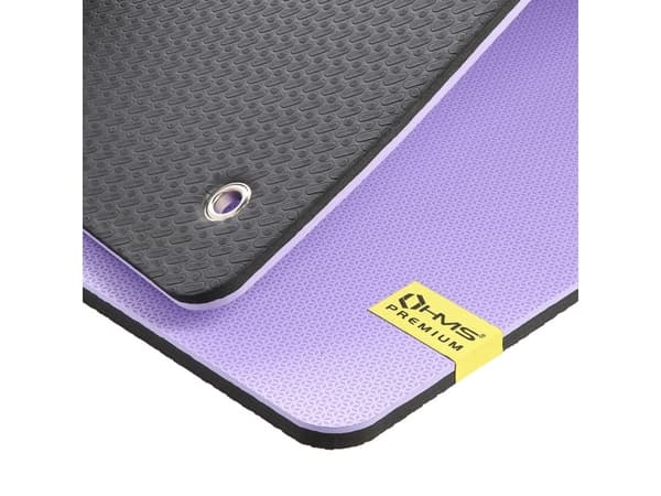 HMS PREMIUM MFK07 VIOLET-BLACK CLUB FITNESS MAT WITH HOLES 120 * 60CM EVA 15MM HMS PREMIUM