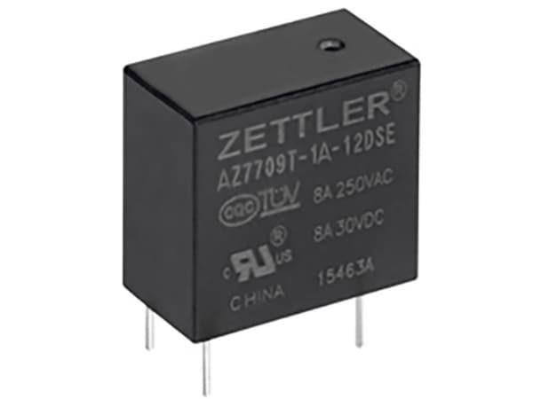 Zettler Electronics AZ7709T-1AE-12DSEF Printrelæ 12 V/DC 10 A 1 x sluttekontakt 1 stk