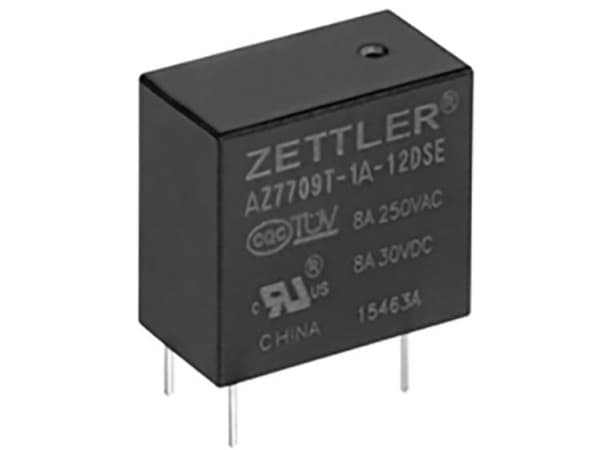 Zettler Electronics AZ7709T-1AE-12DSEF Printrelæ 12 V/DC 10 A 1 x sluttekontakt 1 stk