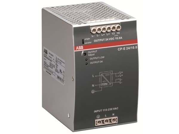 ABB CP-E 24/10.0, 115 - 230 V, 10 A, Grå, 83 mm, 123,6 mm, 123,6 mm