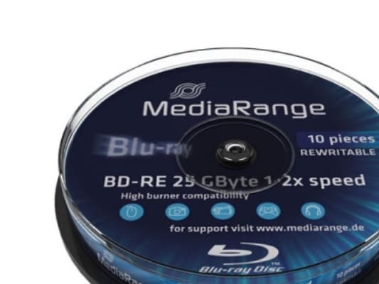 MediaRange - 10 x BD-RE - 25 GB 2x - spindel