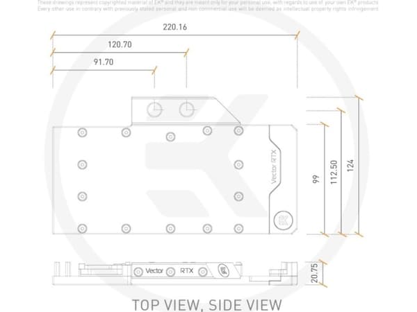 EK Water Blocks 3831109833612, Vannblokk, Akryl, Kopper, Sort, Kobber, Gjennomsiktig, 1/4", Grafikkort, NVIDIA RTX 3080/3090