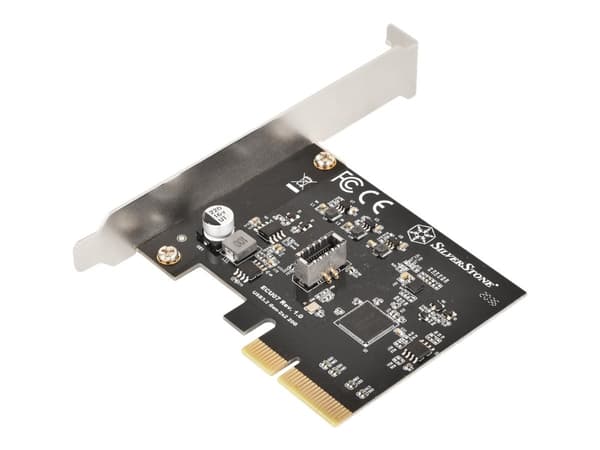 SilverStone ECU07 - USB-adapter - PCIe 3.0 x4 låg profil - USB 3.2 Gen 2x2 x 1