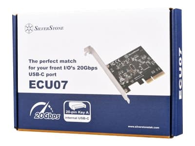 SilverStone ECU07 - USB-adapter - PCIe 3.0 x4 låg profil - USB 3.2 Gen 2x2 x 1
