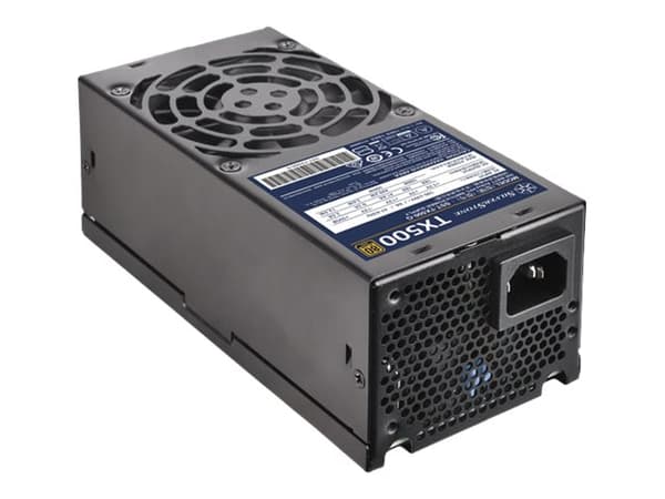 SilverStone SST-TX500-G - Strømforsyning (intern) - TFX12V / ATX12V 2.4 - 80 PLUS Gold - AC 90-264 V - 500 watt - aktiv PFC - svart