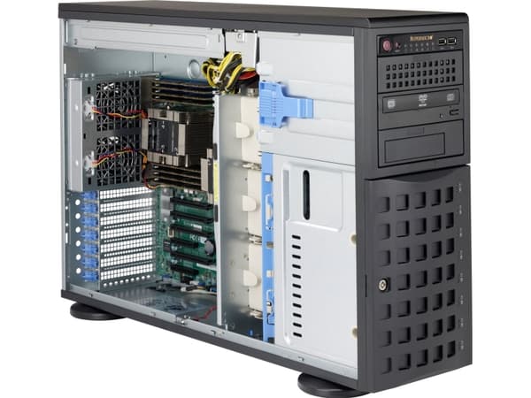 Supermicro SC745 BAC-R1K23B - Tower - 4U - Extended ATX - SATA/SAS - Hot-Swap 1200 Watt - Svart - USB