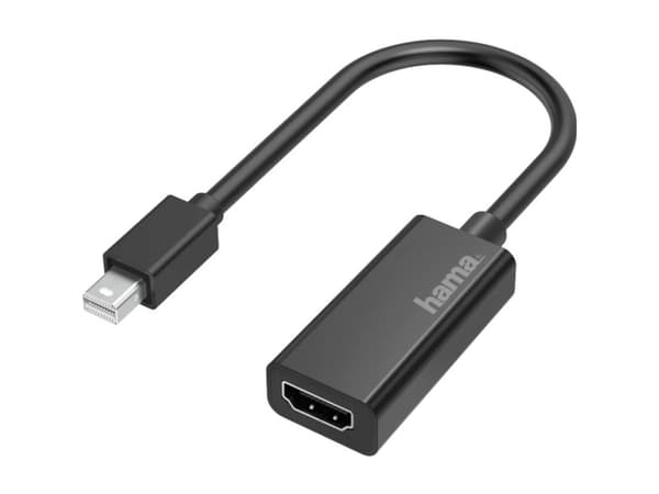 Hama - Video adapter - Mini DisplayPort plugg til HDMI hunn - svart - 4K-støtte