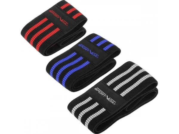 SportVida Hip Band SV-HK0366 different resistance levels in a set multicolored 3 pcs.