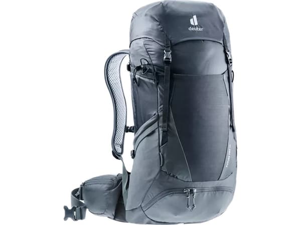 Deuter Futura Pro, Yläosa, Mountaineering, Musta, Unisex, Polyamidi, Polyetersulfon (PES), Pohjatasku, Sivutasku, Sivutasku
